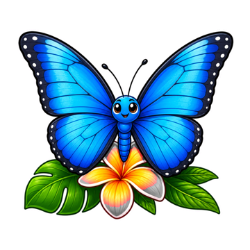Blue morpho sticker